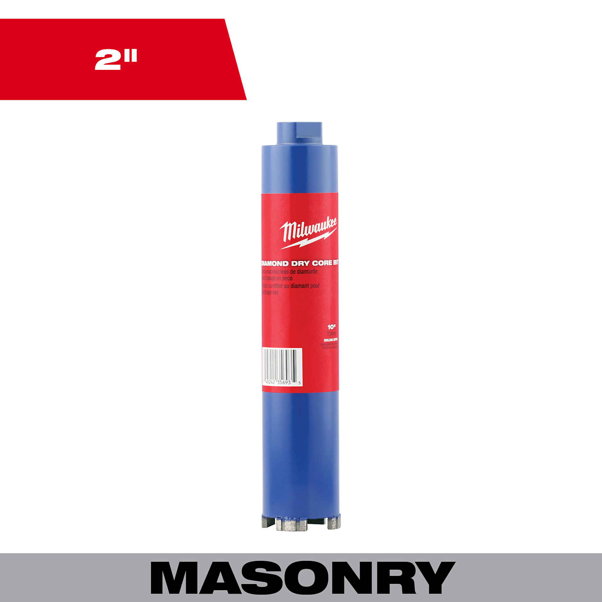 Milwaukee 2" Dry Core Masonry Bit, Model# 48-17-0020